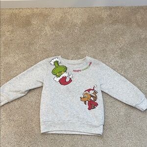 Kids Gray Grinch Holiday Sweatshirt